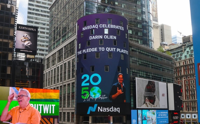 Pledge 2050 Featured on Nasdaq in Times Square